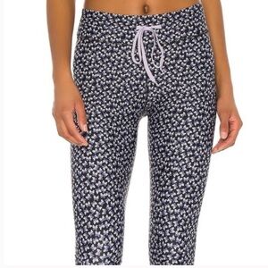 The Upside Butterfly Print Navy Drawstring High Rise Leggings sz 4